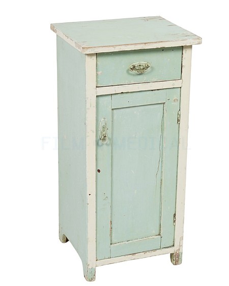 Green Distressed Side Table